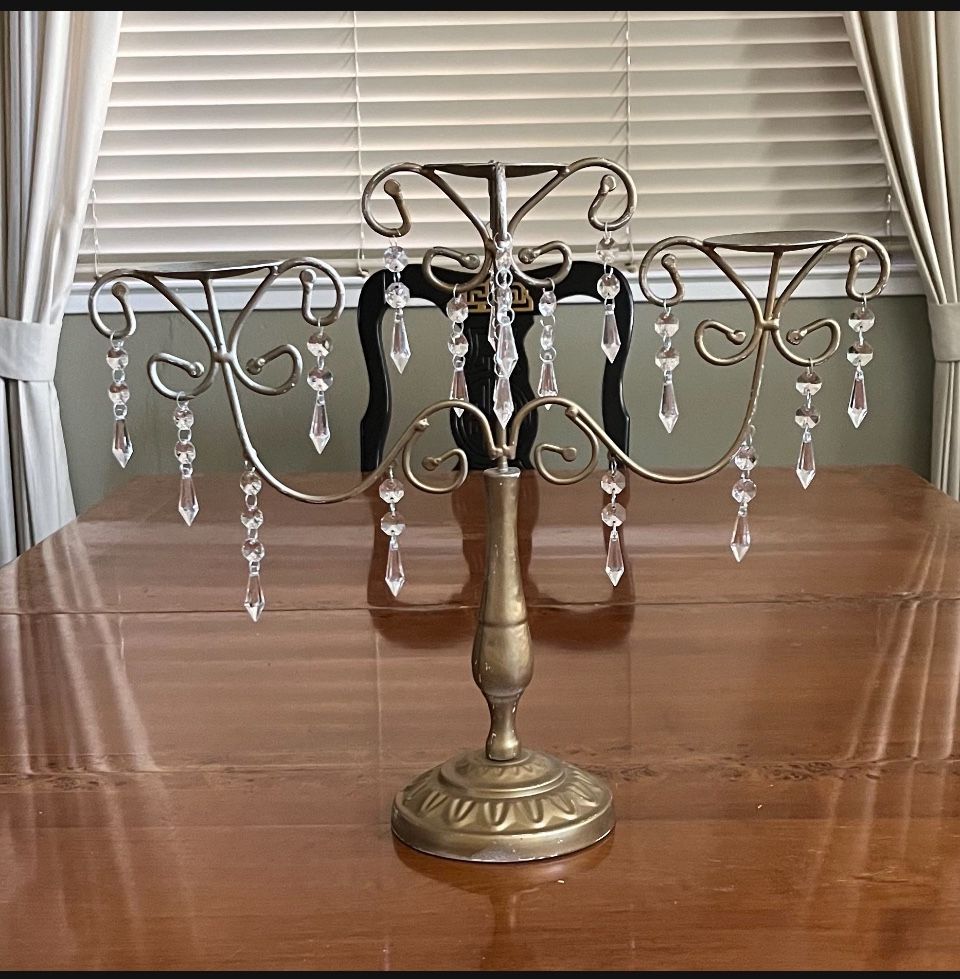 Candelabra sprayed With Gold Paint for Special Occasions 