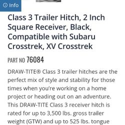 Draw tite 76084 trailer hitch