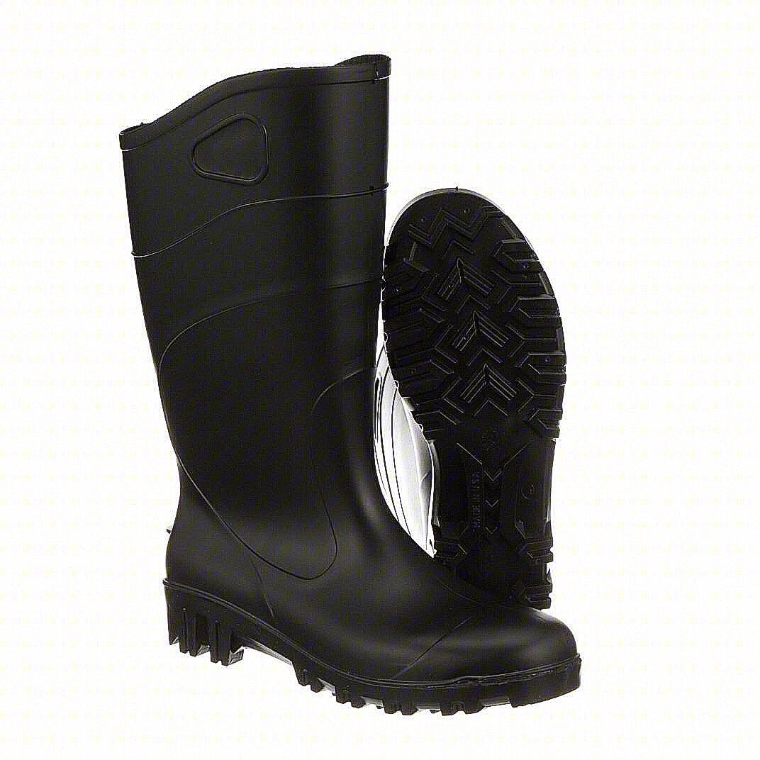 Rubber Boots: PVC, Black, TALON TRAX