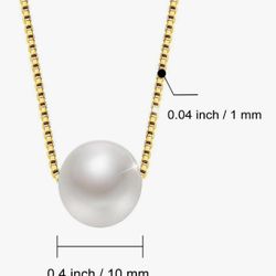 Brand: Darenli Dainty Pearl Necklace - 14K Gold Plated Pearl Pendant Perfect for Stylish Weddings and Birthdays Brand New. Never been used. Still in t