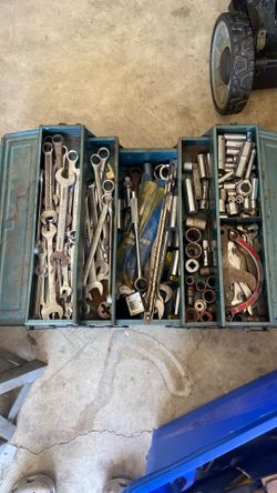 Grandpa’s tool box plus tools