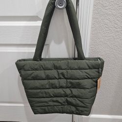 New with Tags, BearPaw Olive Green Puffer Purse