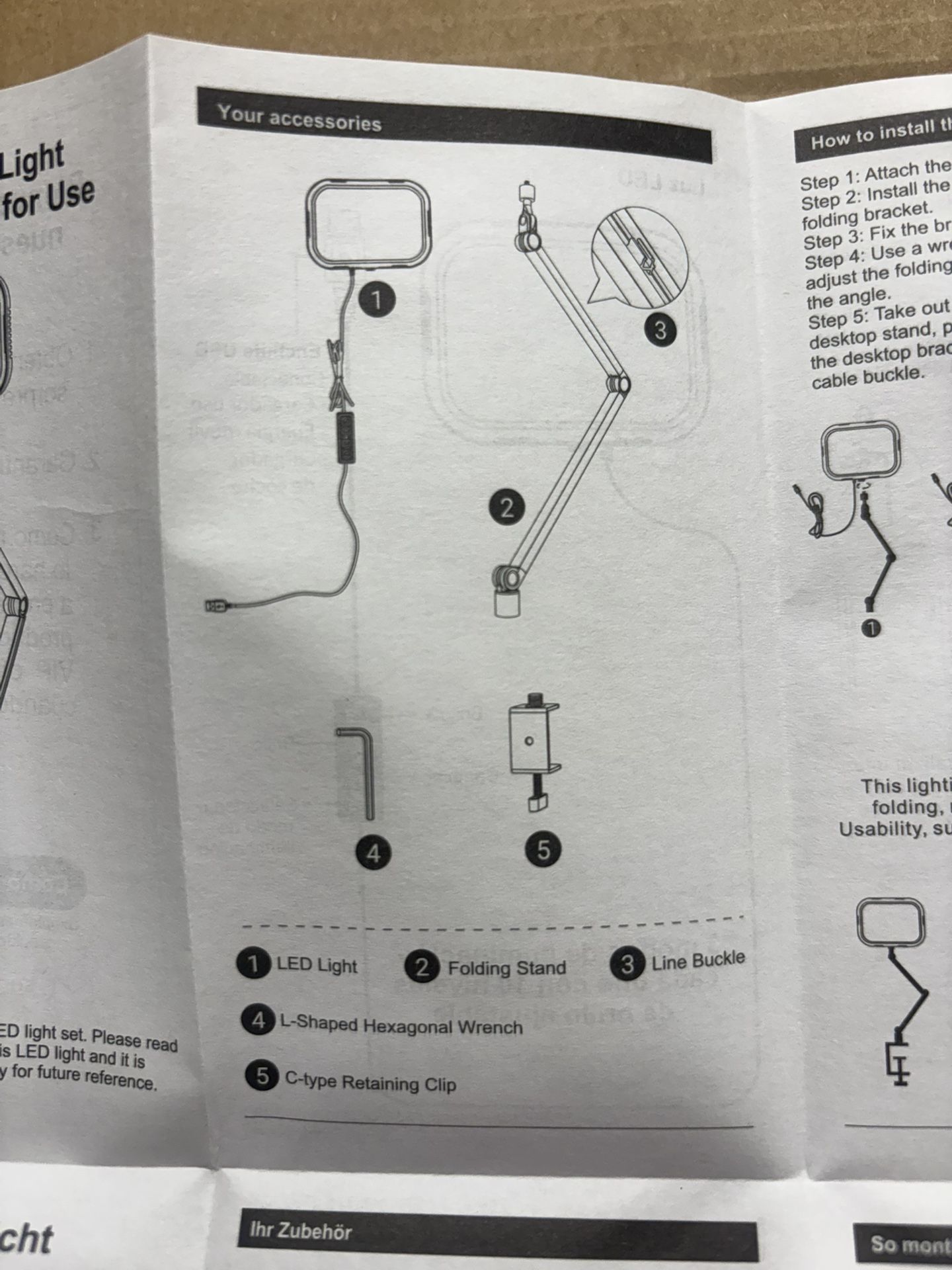 Clamp On Led Desk Light. LED. 