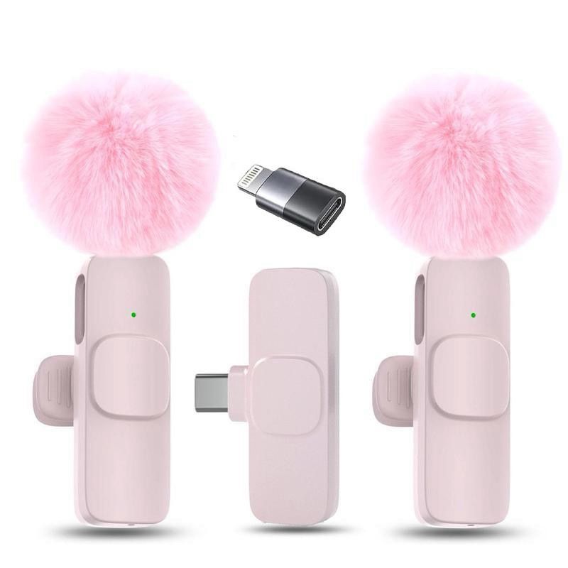 Professional Vlogging Microphone Set pink