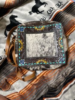 Cowhide purse