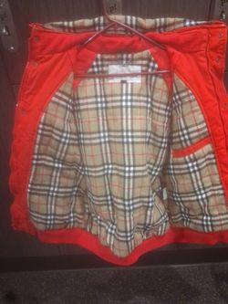Burberry Red Jacket with Nova Check Lining