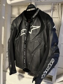 Alpinestars Leather Armored Motorcycle Jacket - Size 40/50