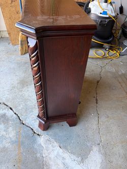 Dark Cherry Wood Pedestal Stand electric fireplace