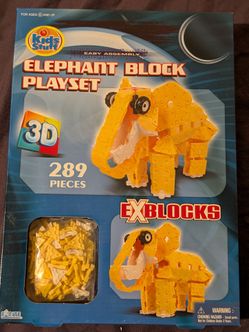 Elephant 3D block playset
