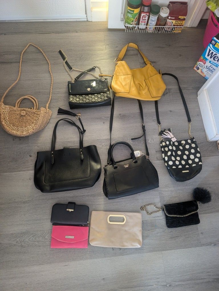 Purses, Wallets And Clutch 10 Pieces