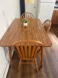Dining table and chairs