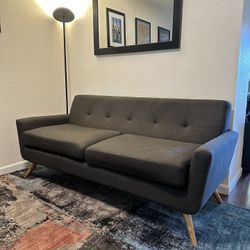 Lightly used - Dark grey - Upholstered Loveseat