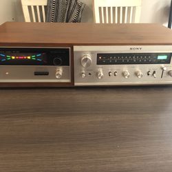Vintage Sansui Amplifier and Sony Stereo Reciever 