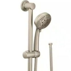 Moen 4-Spray 4 in. Eco-Performance Handheld Handshower with Slidebar in Brushed Nickel