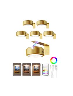 EZVALO Picture Lights For Wall, 2000mAh Rechargeable Battery Magnetic Poster Lights With 3 Color Temps & 12 RGB, Remote Dimmable Timer Painting Light,
