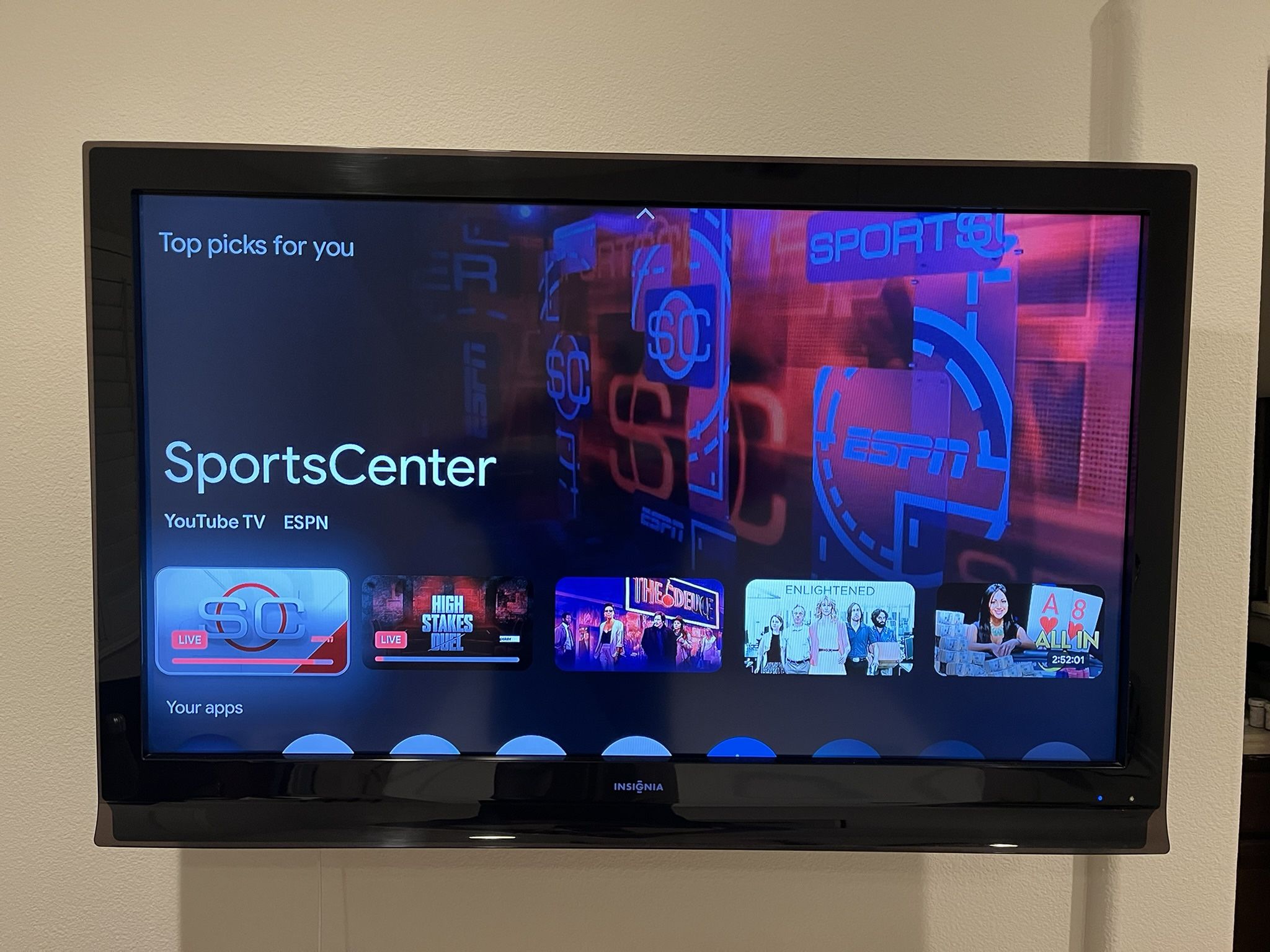 Flat Screen TV Google Chromecast