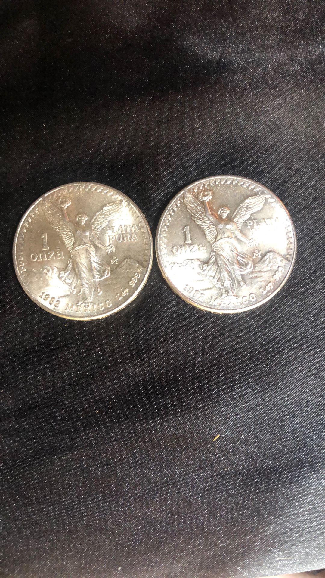 1982 Mexican Liberty Coins .999
