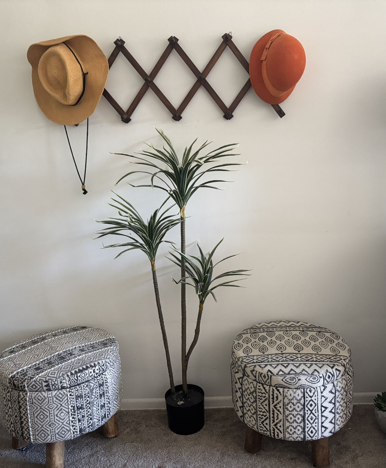 Two Round Storage Ottoman