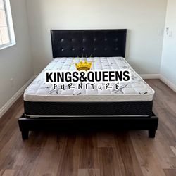 New Queen Bed Frame With Mattress 