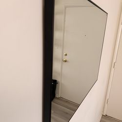 Large Modern Wall Mirror – Black Frame