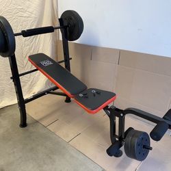 Marcy Pro Weight Bench with 100-lb. Weight Set