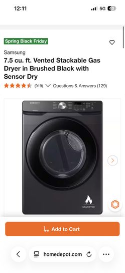 Samsung Gas Dryer