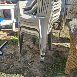 8 Plastic Chairs Sturdy 