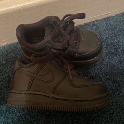 Nike all black air forces size 4c Basically New 