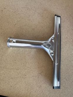 Unger Professional Stainless Steel Window Squeegee – 8" Brass/Steel Channel