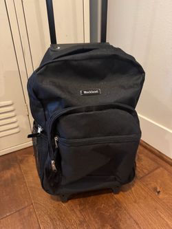 Black Rockland rolling backpack