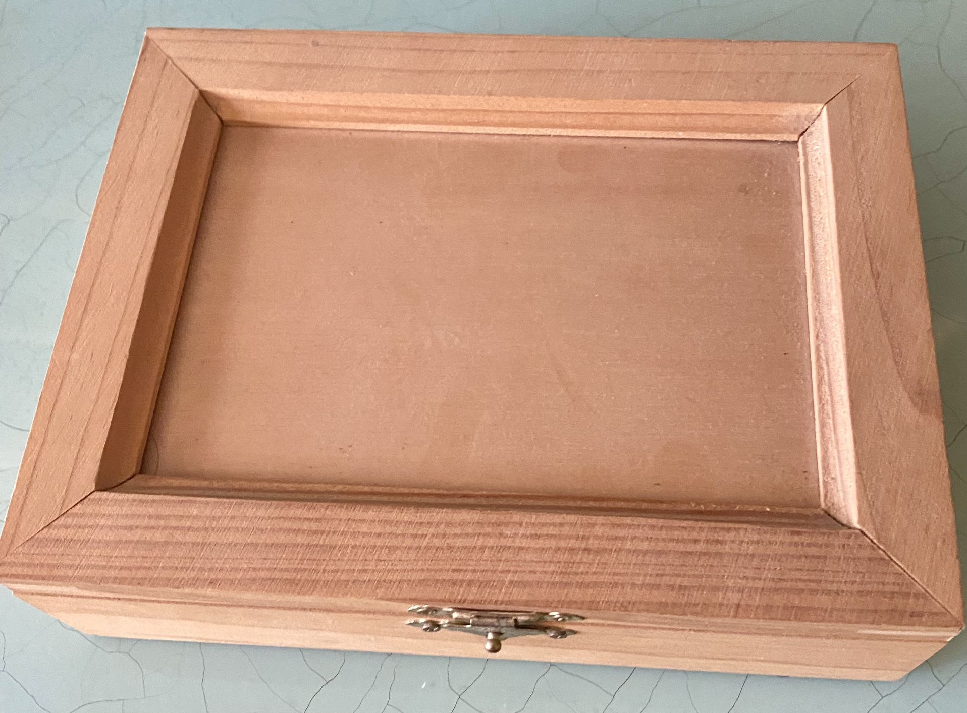 Small Wooden Box That Opens For Pictures Or Valuable Items 