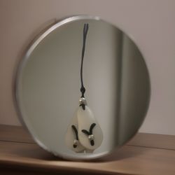 Vintage Mother Of Pearl Flip Flop Pendant Necklace With Black Cord