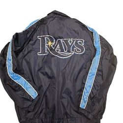 MLB Tampa Bay Rays Men's Lightweight Zippered Jacket Large 
