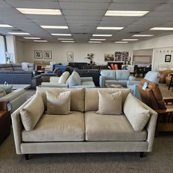 Fabric Sofa With Removable Cushions 