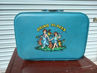 Vintage Child's Suitcase - "Going Places"