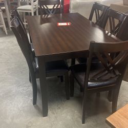 Brand new dinette with six chairs, 599