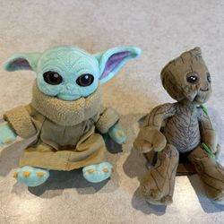 THE CHILD AND GROOT Magnetic Shoulder Plushies 