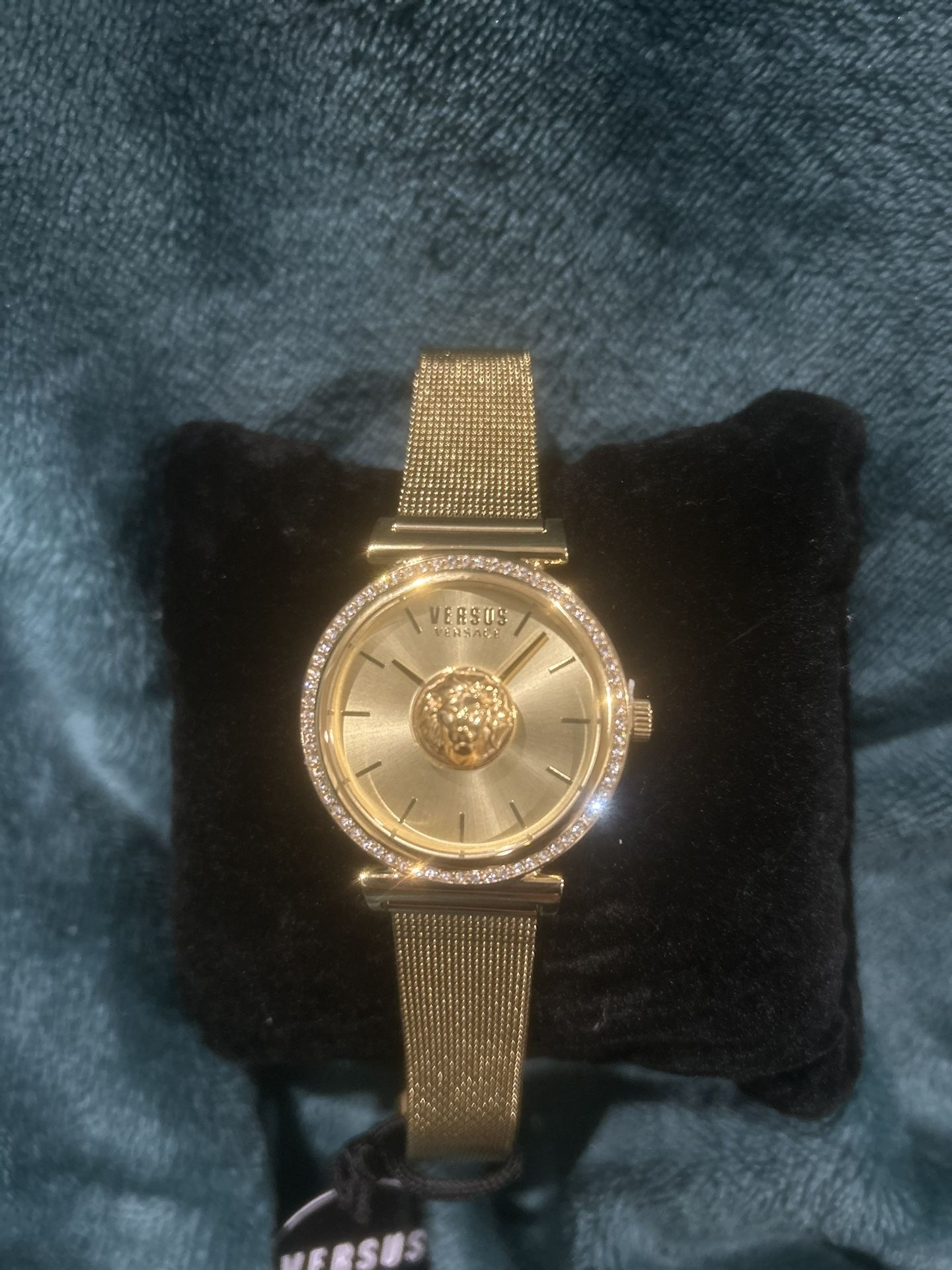 Versus by Versace Women's 34MM Ion Plated Goldtone Stainless Steel & Crystal Bracelet Watch