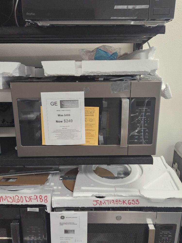 1.7 cu. Ft. Over The Range Microwave With Sensor Cooking in Slate, Fingerprint Resistant