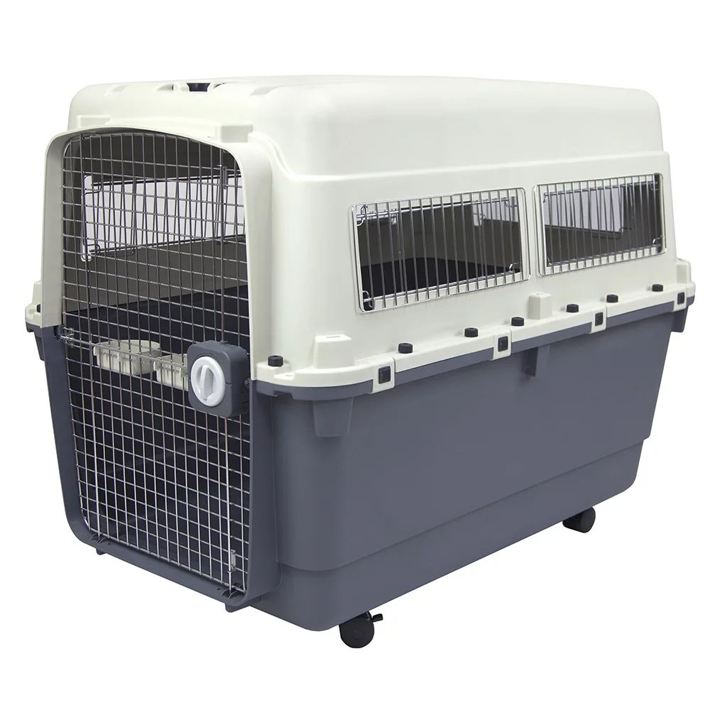 SportPet Designs Plastic Dog IATA Airline Approved Kennel Carrier, XXX-Large