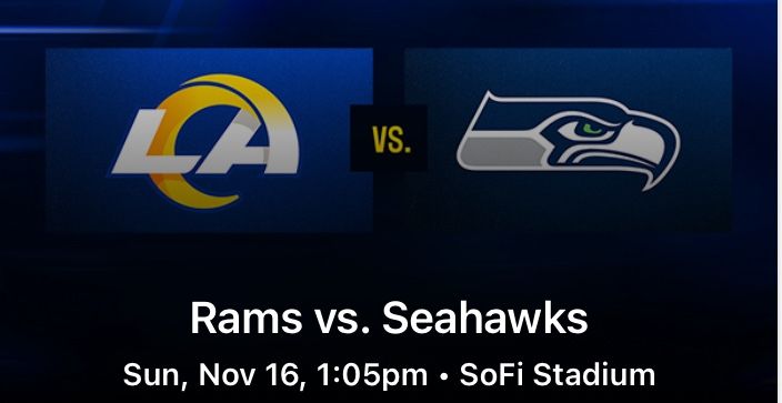 Rams VS  Seahawks