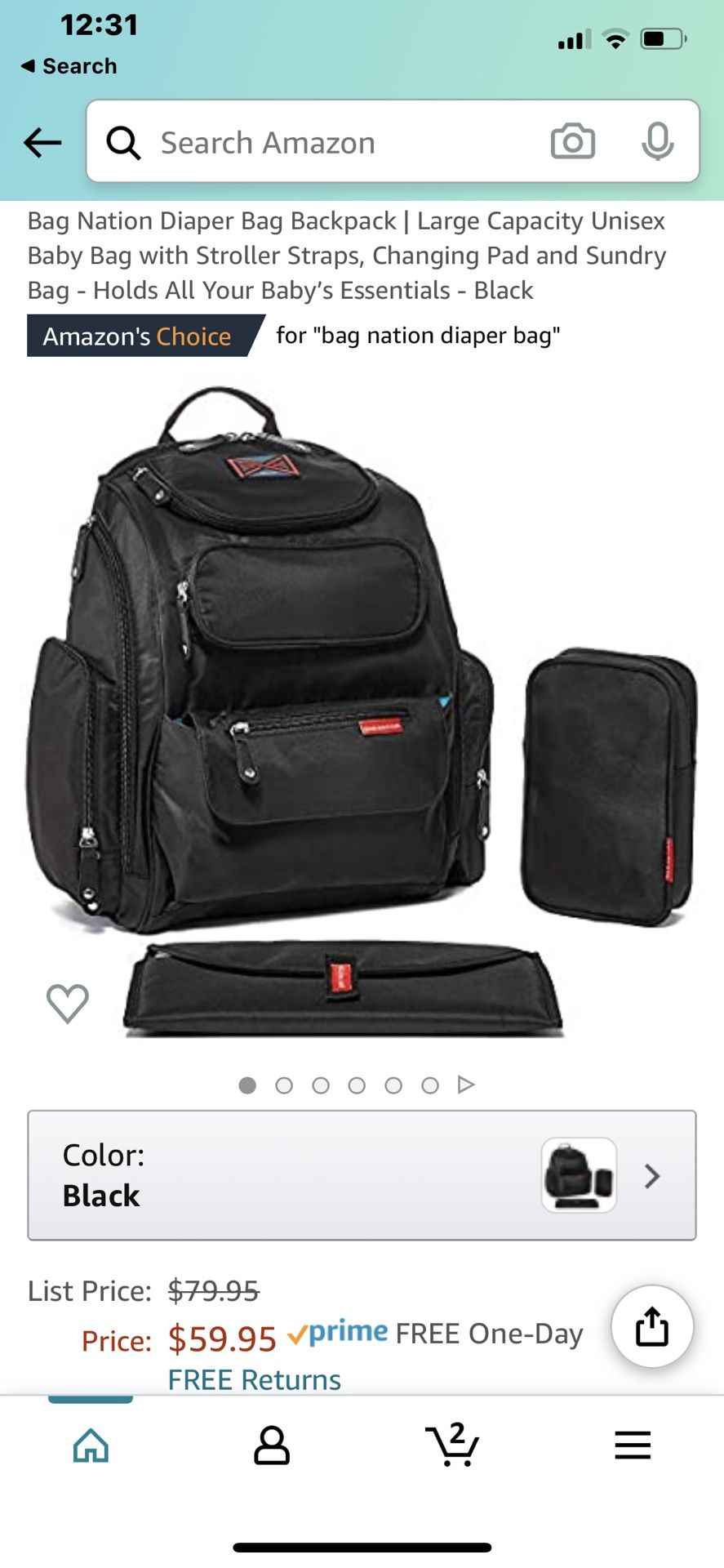 Bag nation diaper bag backpack