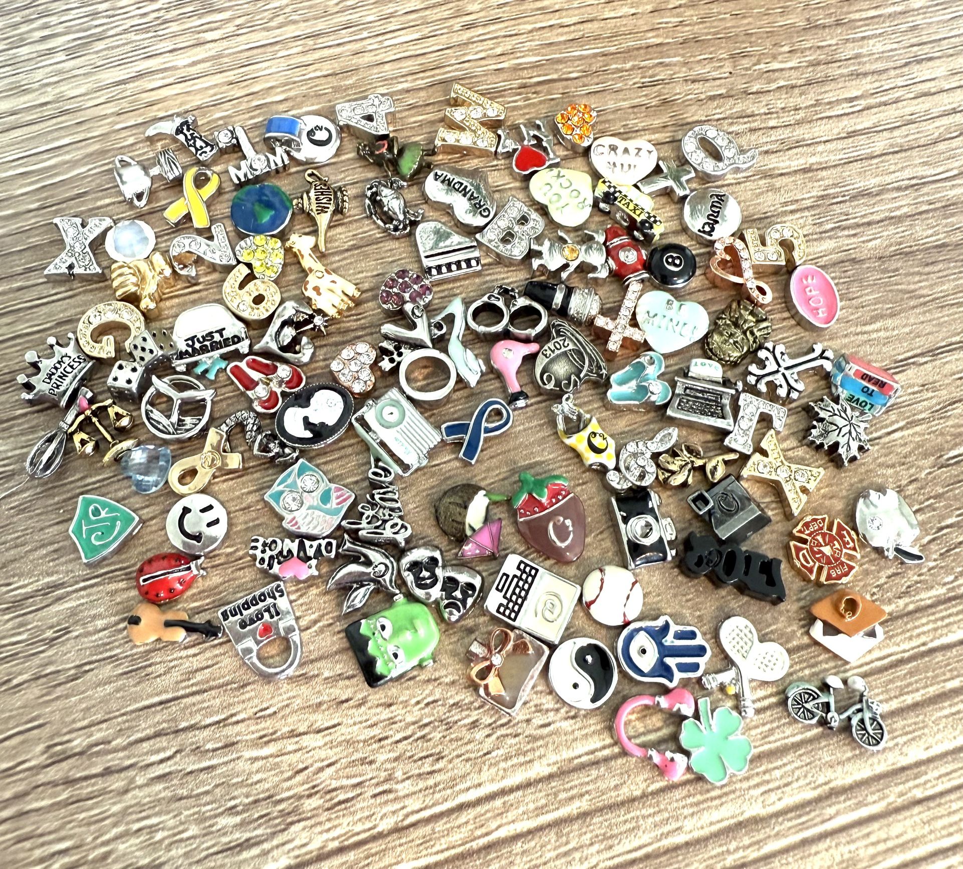 100 NEW Origami Owl Floating Charms Huge Lot Bundle Living Locket Mix Jewelry Lot #4