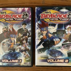 Beyblade Metal Fusion DVD Set Volume 1 and 2
