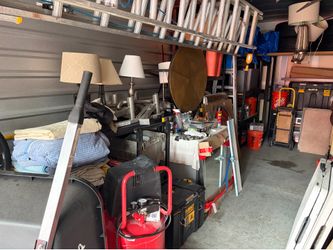 Air compressor, Side end table, Budweiser Ray sign Side and Table excellent condition 30“ x 15