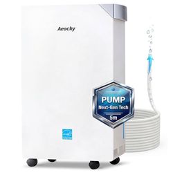 Aeocky Dehumidifier with pump up to 16.5 ft Energy Start with drain hose, for basement,hosme, crawl space,whole house, large room.