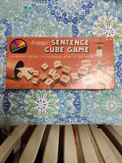 Vintage 1983 Scrabble Sentence Cube Game