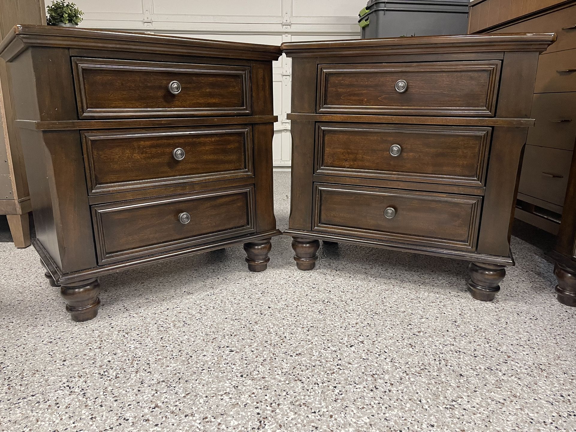 Ashely Dresser And Matching Nightstands With Charging Outlets