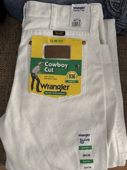 Men’s white Wrangler Jeans