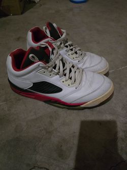Jordans 5s Retro White Fire 🔥